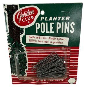 NOS Vintage Garden Club Planter Pole Pins #255 Package of 60 Climbing Plants NEW
